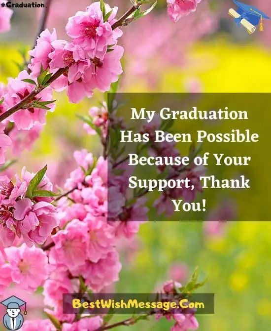 Thank You Messages for Family and Friends on My Graduation