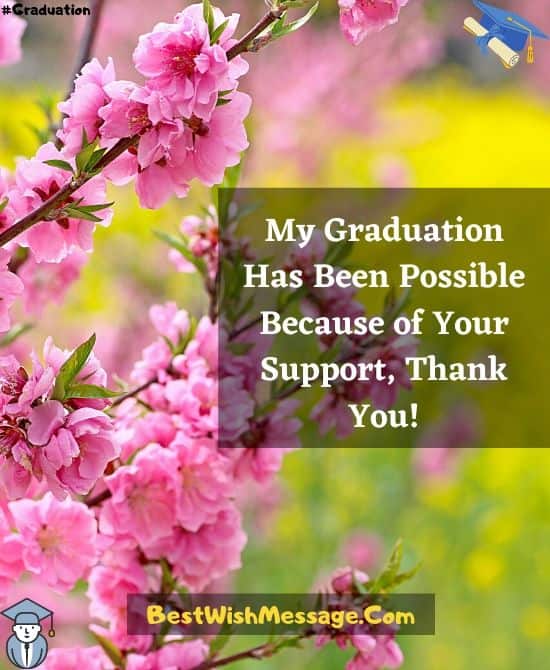 Thank You Messages for Family and Friends on My Graduation