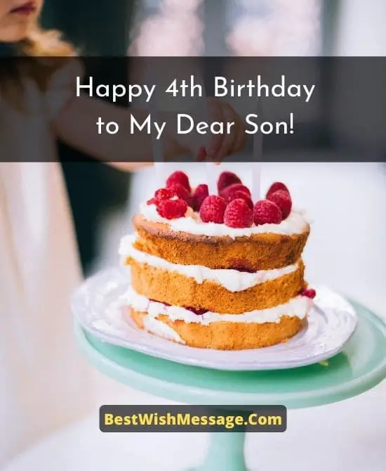 4th Birthday Wishes for Son