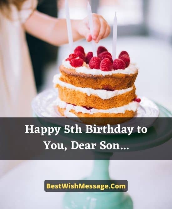 Birthday Wishes for Son Turning 5