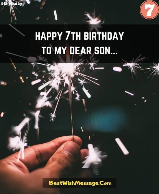 7th Birthday Wishes for Son