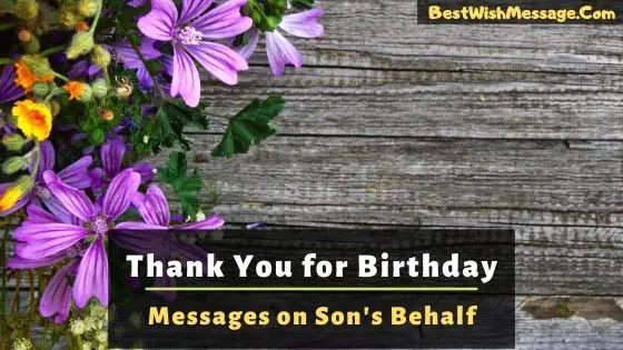 Thank You for Birthday Wishes on Behalf of My Son