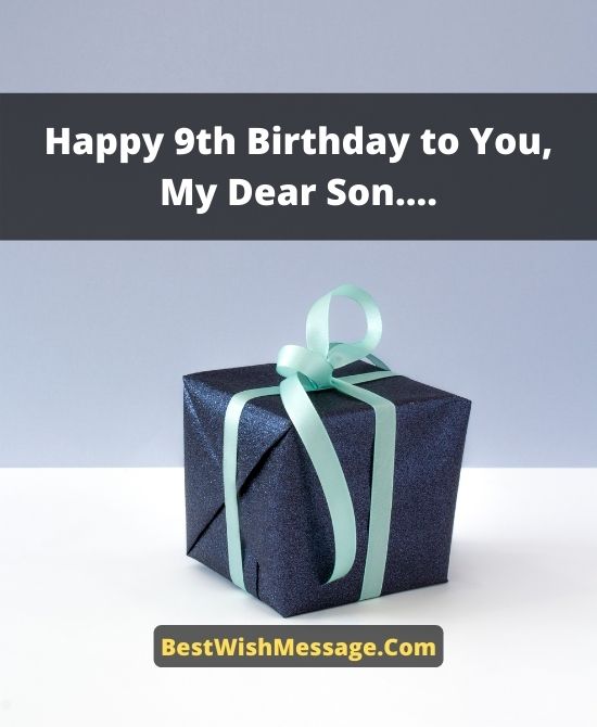9th Birthday Wishes for Son