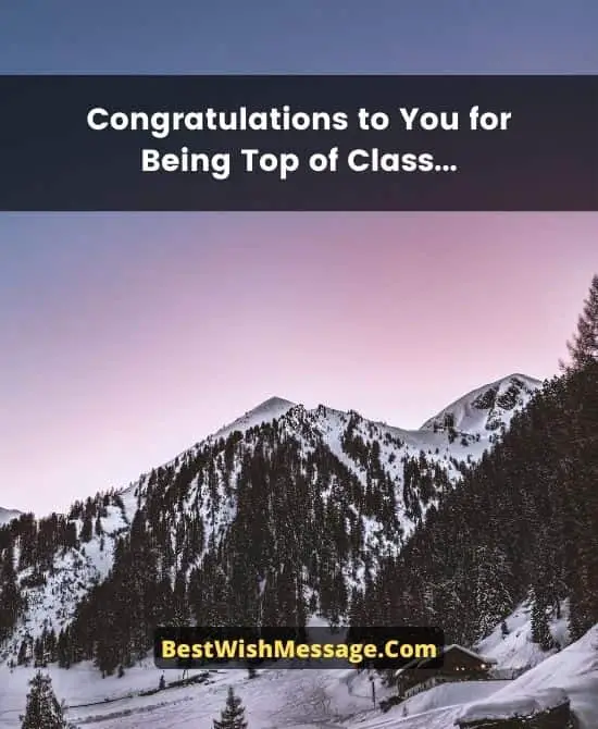 Congratulations Messages for Being Top in Class