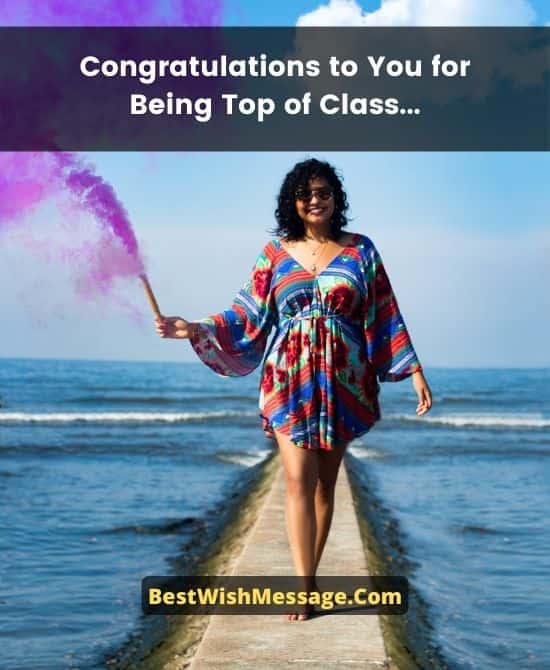 Congratulations Messages to Friends for Being Top in Class
