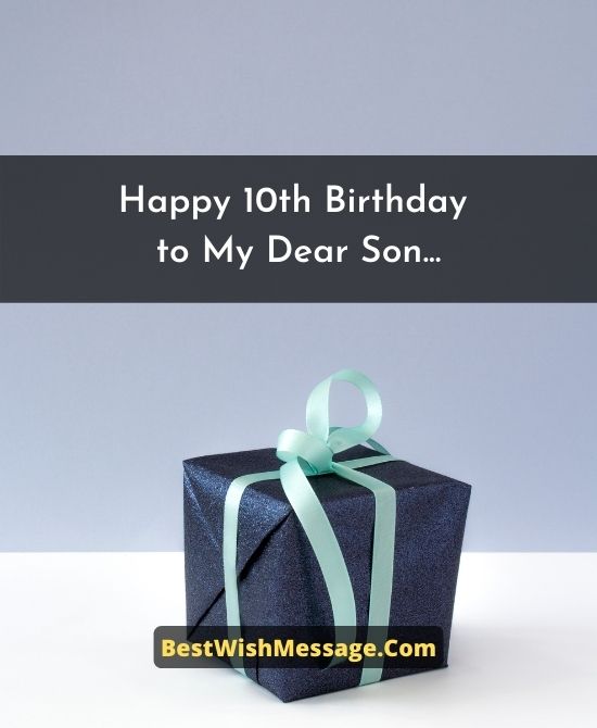 10th Birthday Wishes for Son