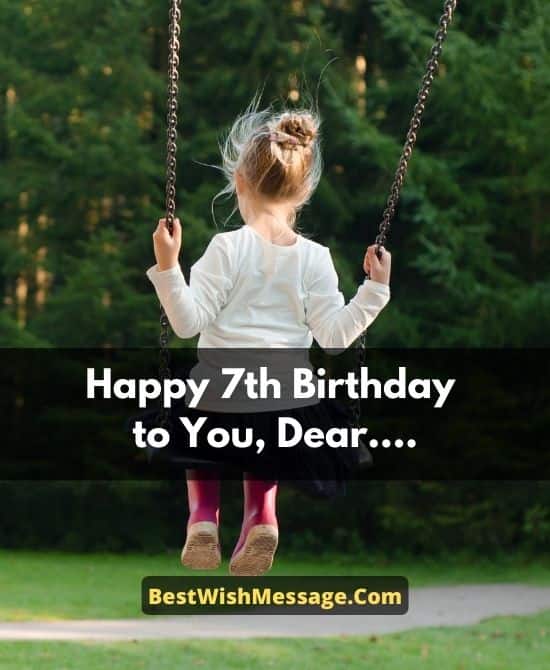 7th Birthday Wishes for Daughter
