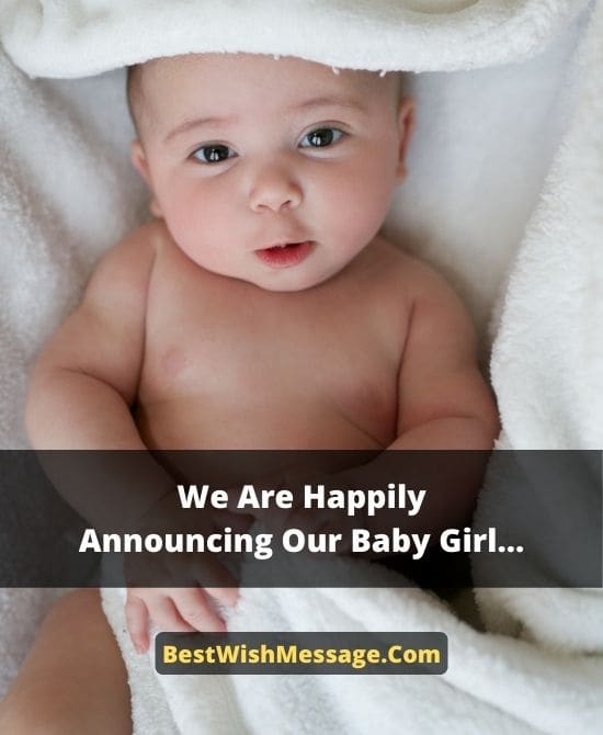 Announcement SMS for New Born Baby Arrival Messages to Relatives