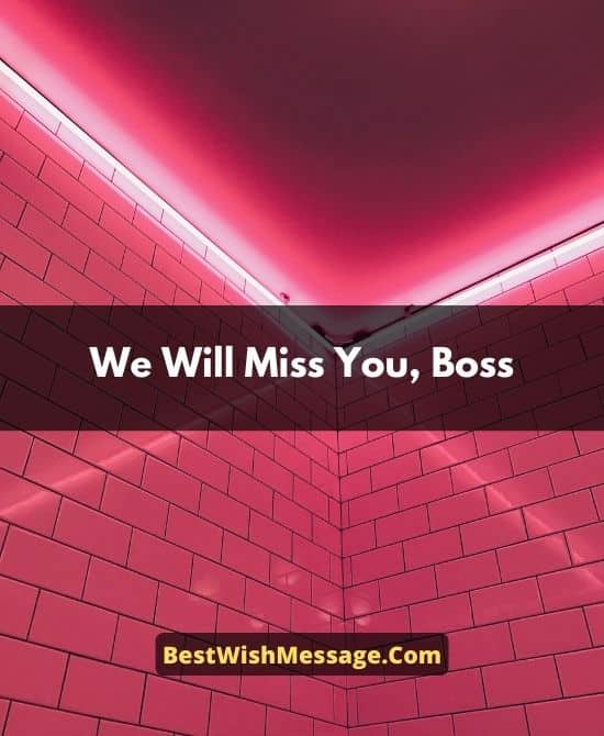 Goodbye Messages to Boss Who is Leaving