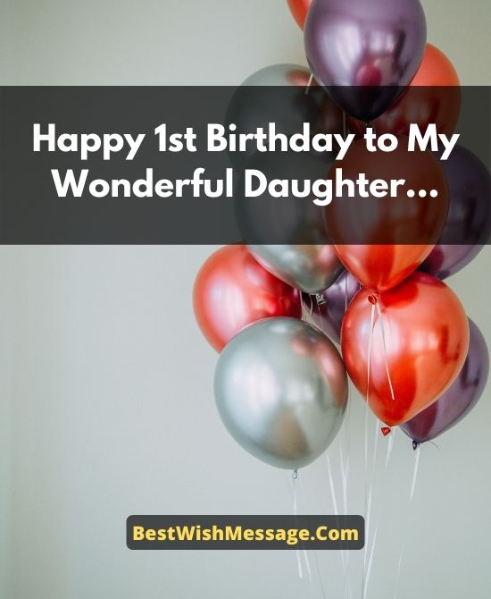 Birthday Wishes for Daughter Turning 1