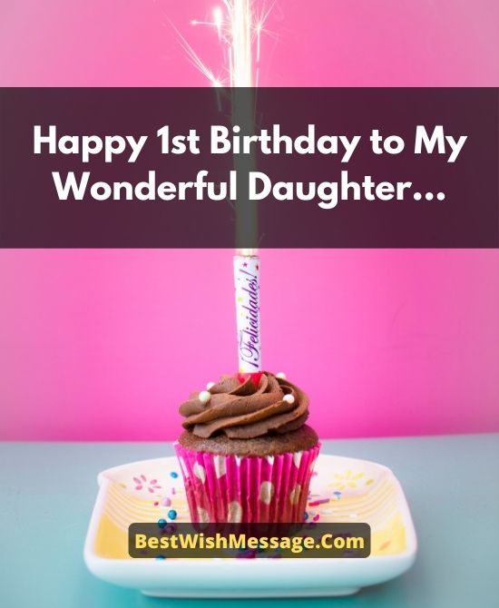 1st Birthday Wishes for Daughter