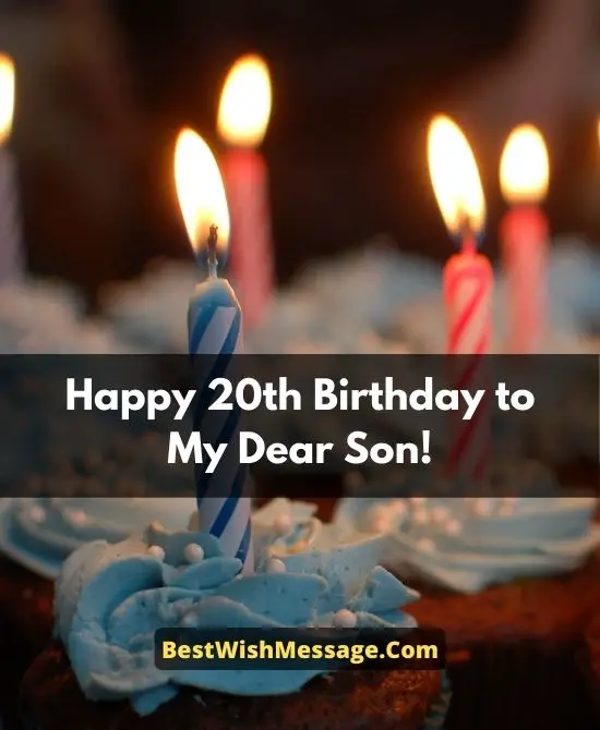 20th Birthday Wishes for Son