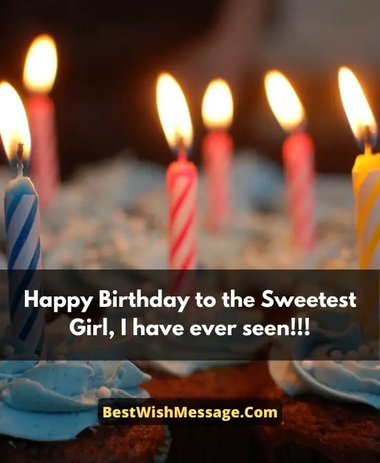 Cute Birthday Wishes for Female Crush