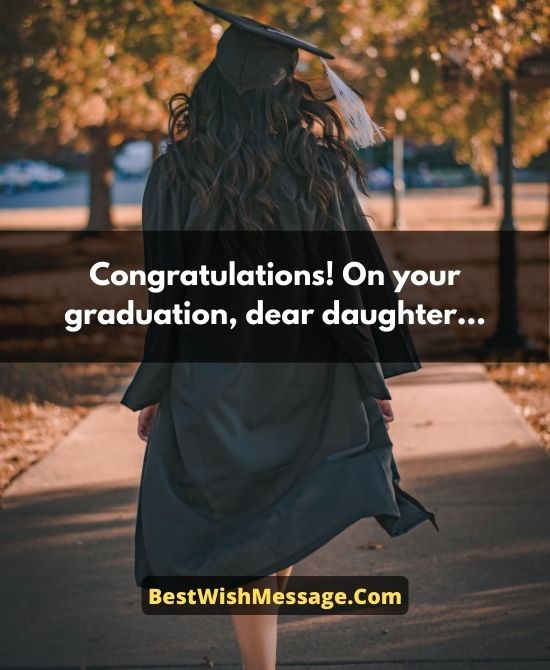 Graduation Congratulations Message for Goddaughter