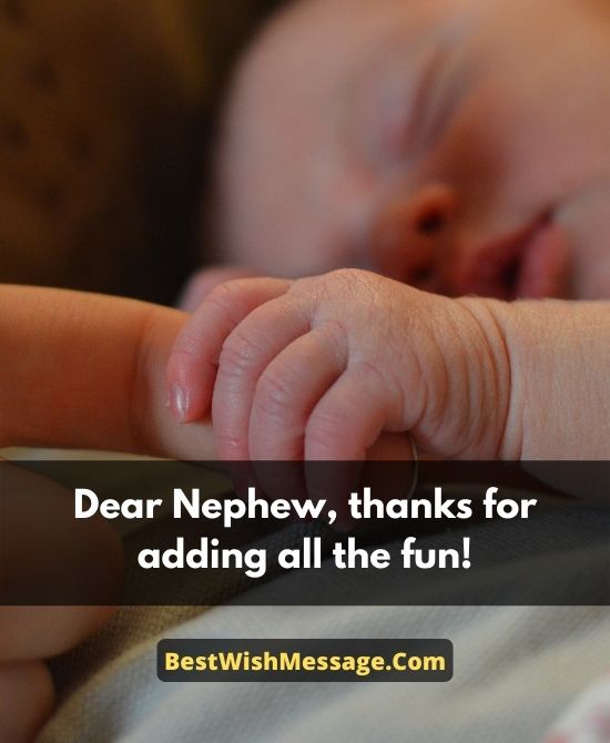 Welcome Message for New Born Nephew