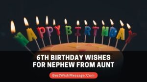 6th Birthday Wishes for Nephew from Aunt