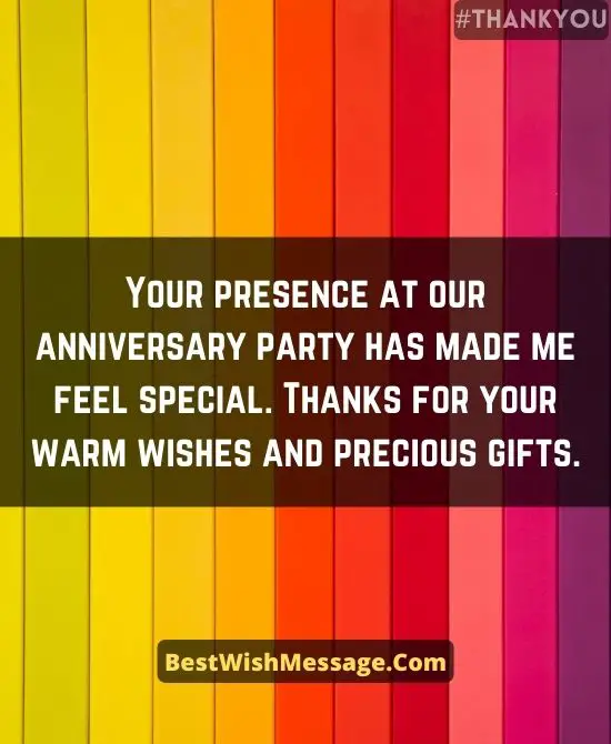 Thank You Messages for Anniversary Wishes