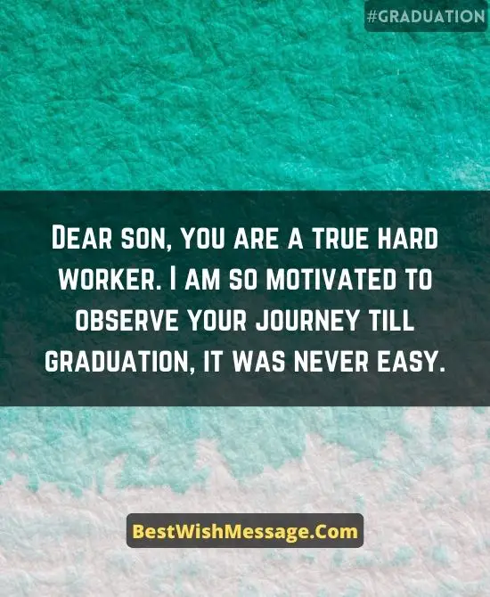 Proud Parent's Messages to Stepson on His Graduation