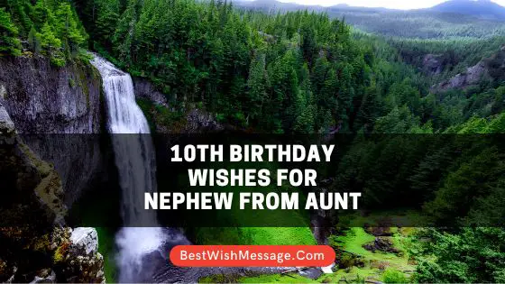 10th Birthday Wishes for Nephew from Aunt