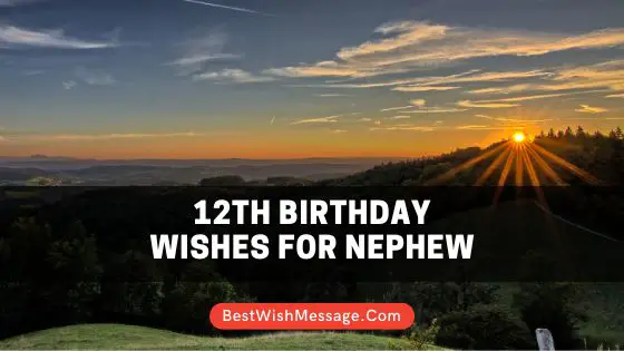 12th Birthday Wishes for Nephew