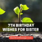 7th Birthday Wishes for Sister