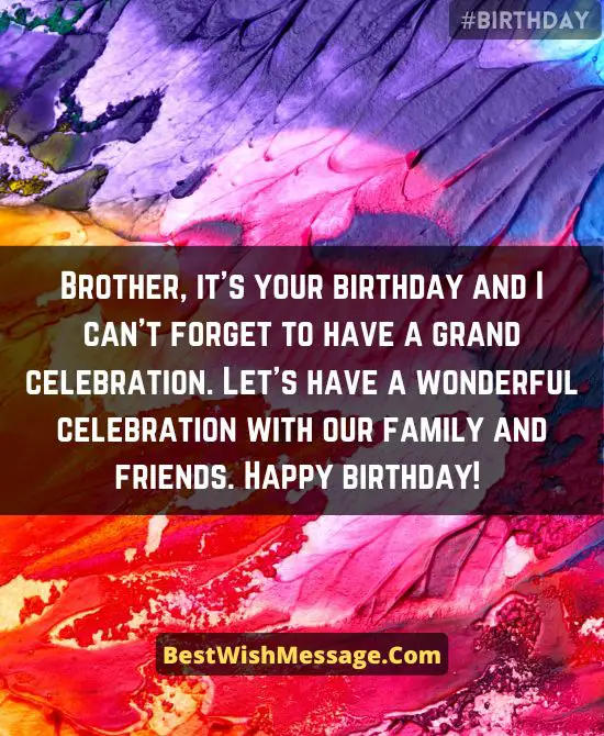 Heart Touching Birthday Messages for Elder Brother
