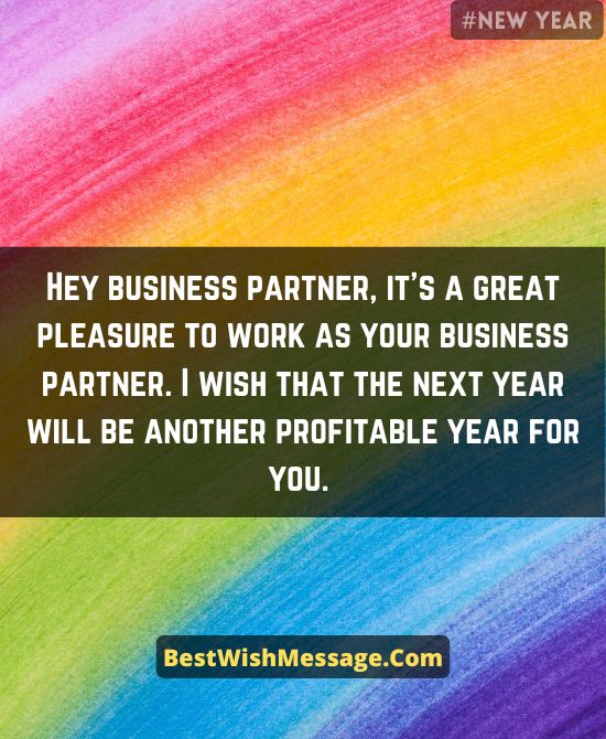 New Year Greetings to Business Partner