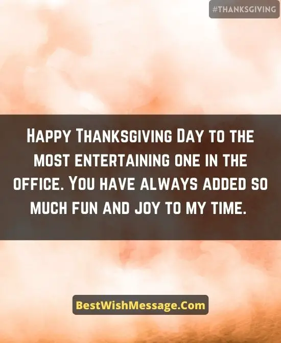 Thanksgiving Wishes for Coworkers