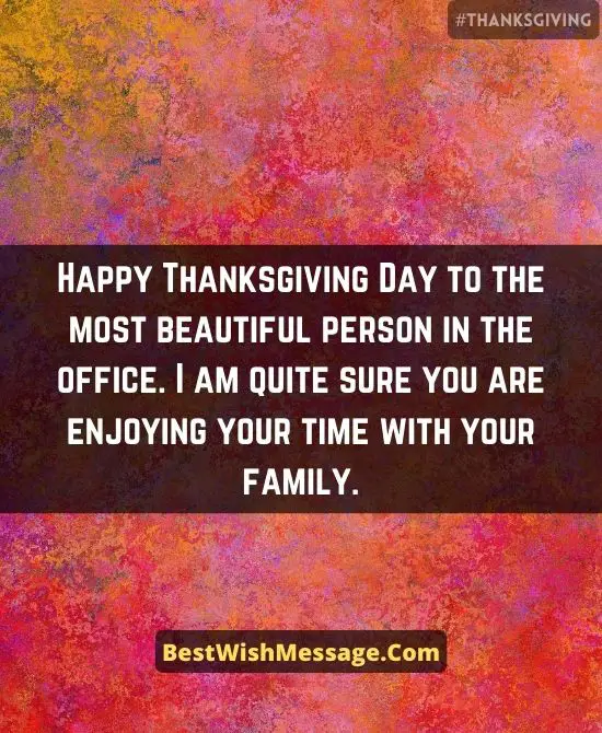 Professional Thanksgiving Messages for Coworkers 