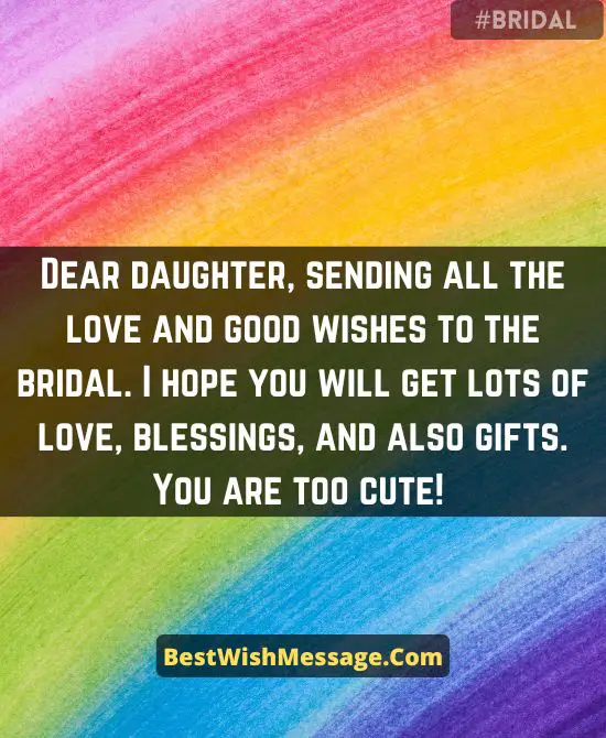 Bridal Shower Greetings for Daughter