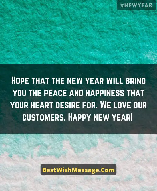 Happy New Year Wishes for Customers