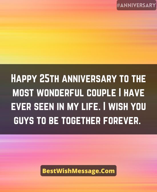 25th Wedding Anniversary Wishes for Brother and Sister-in-Law