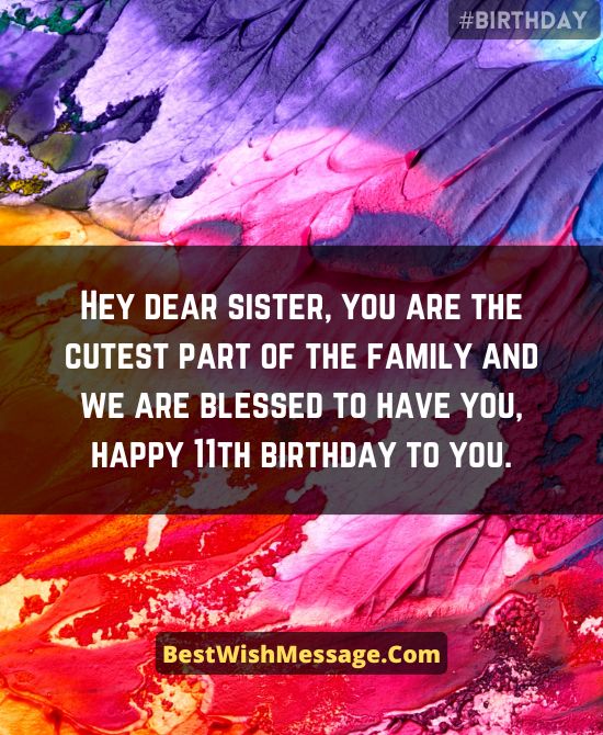 Birthday Wishes for Sister Turning 11