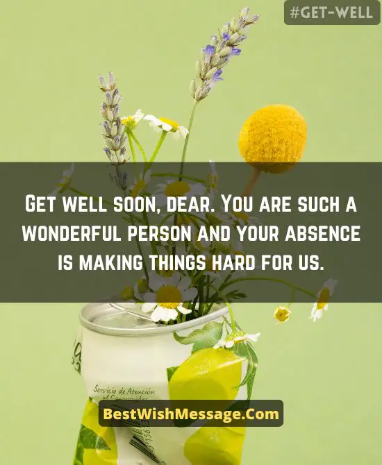 Get Well Soon Messages for Teachers