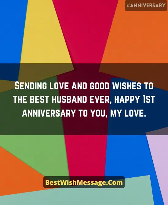 Inspirational 1st Anniversary Wishes for Husband