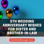 5th Wedding Anniversary Wishes for Sister and Brother-in-Law