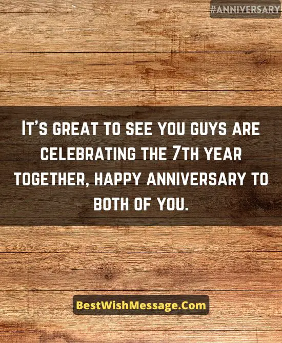 7th Marriage Anniversary Wishes for Sister