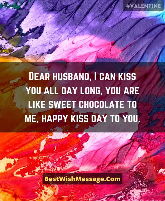 Kiss Day Messages to Husband