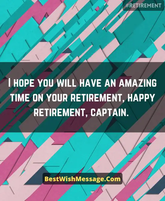Retirement Wishes for Army Officer