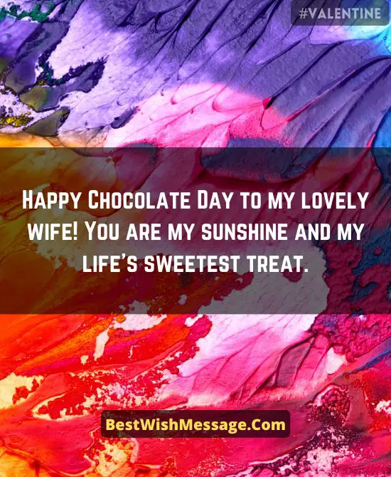 Chocolate Day Love Messages to Wife