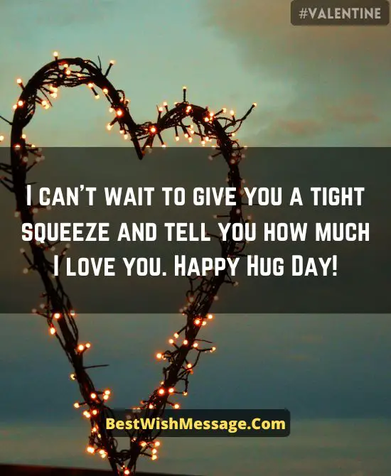 Romantic Hug Day Messages to Boyfriend