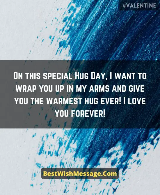 Romantic Hug Day Messages to Wife