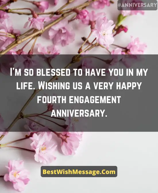 4th Engagement Anniversary Messages to Husband
