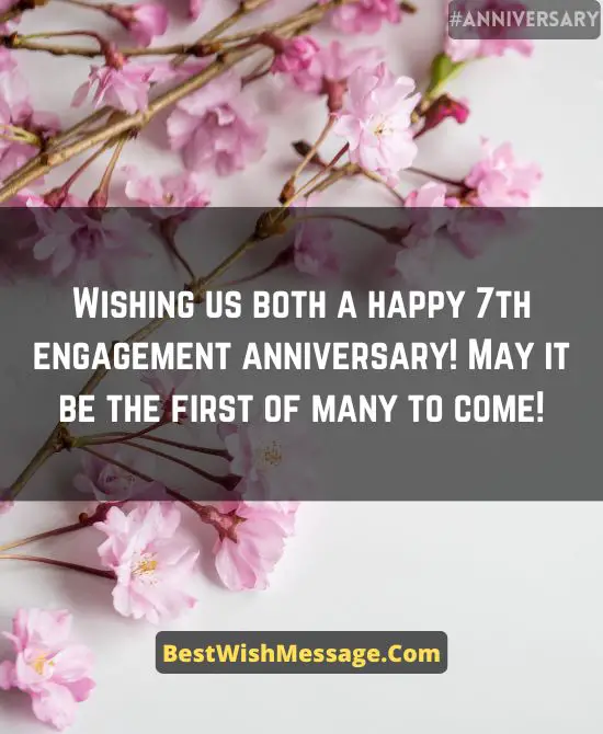 7th Engagement Anniversary Wishes to Husband