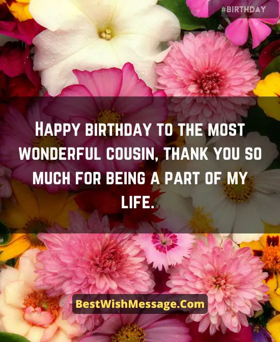 54+ Loving Happy Birthday Wishes for a Female Cousin