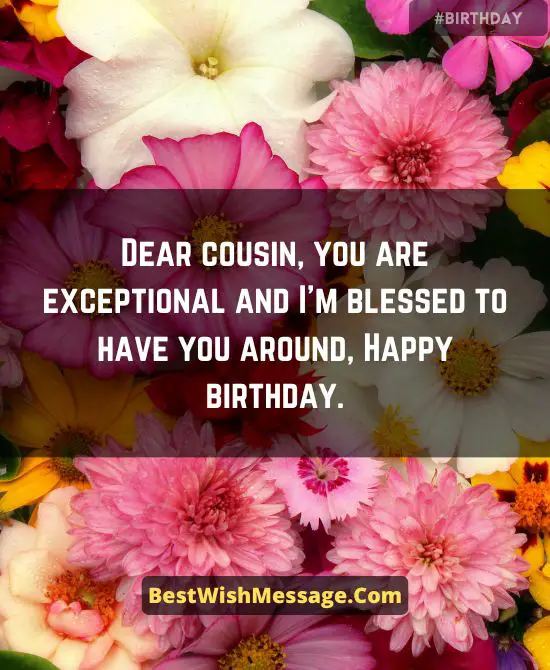 Birthday Wishes for the Best Female Cousin