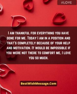 long love and support message for her
