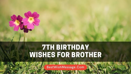 7th Birthday Wishes for Brother