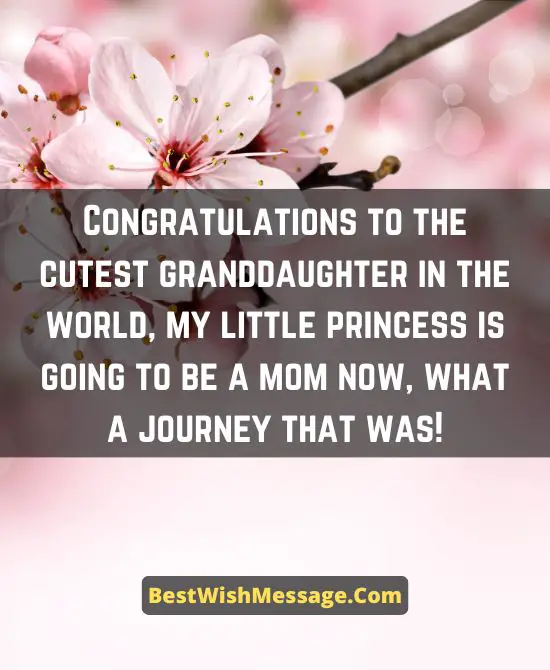 Baby Shower Greetings to Granddaughter