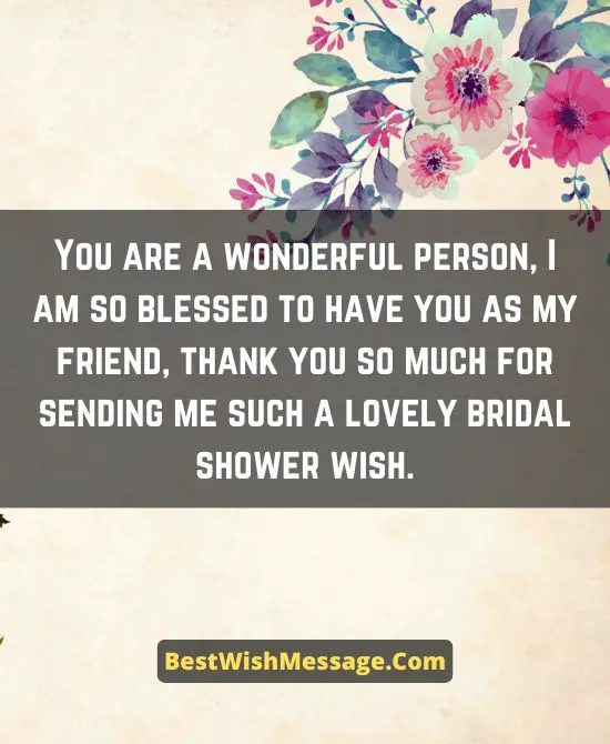 Bridal Shower Thank You Note to Bridesmaids